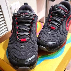 Nike Air Max 720 Mesh Bred Men's Sneakers Shoes Black Red 